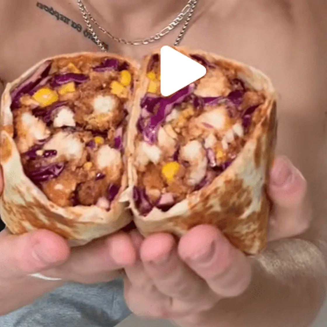 BBQ Ranch Street Corn Chicken Wrap