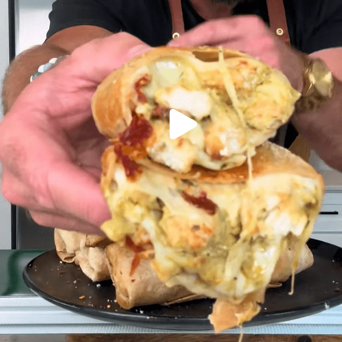 Chicken Pesto Mozzarella Burritos