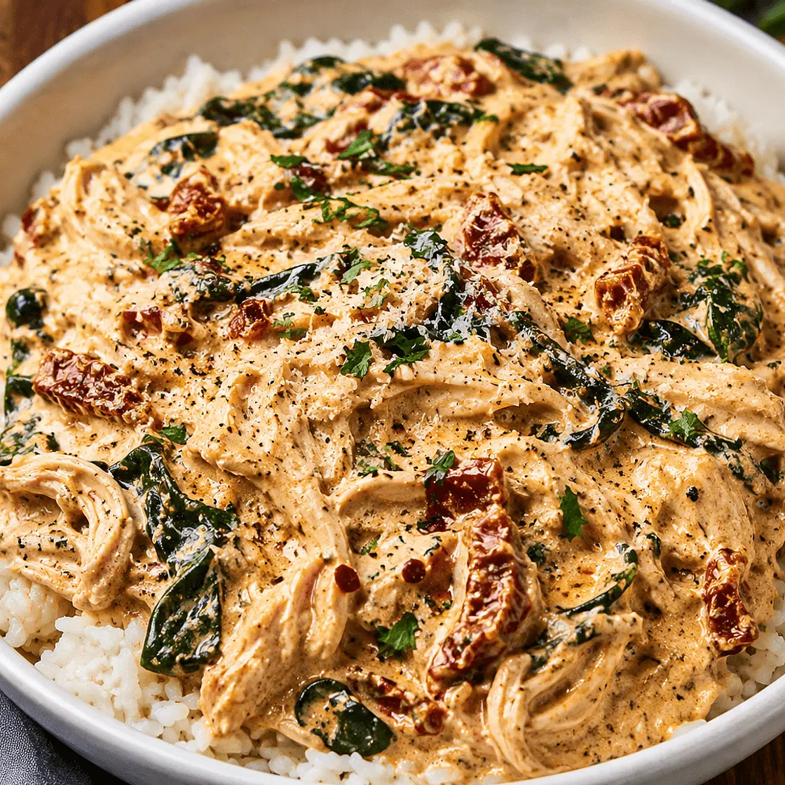 Creamy High-Protein Slow Cooker Chicken Rice