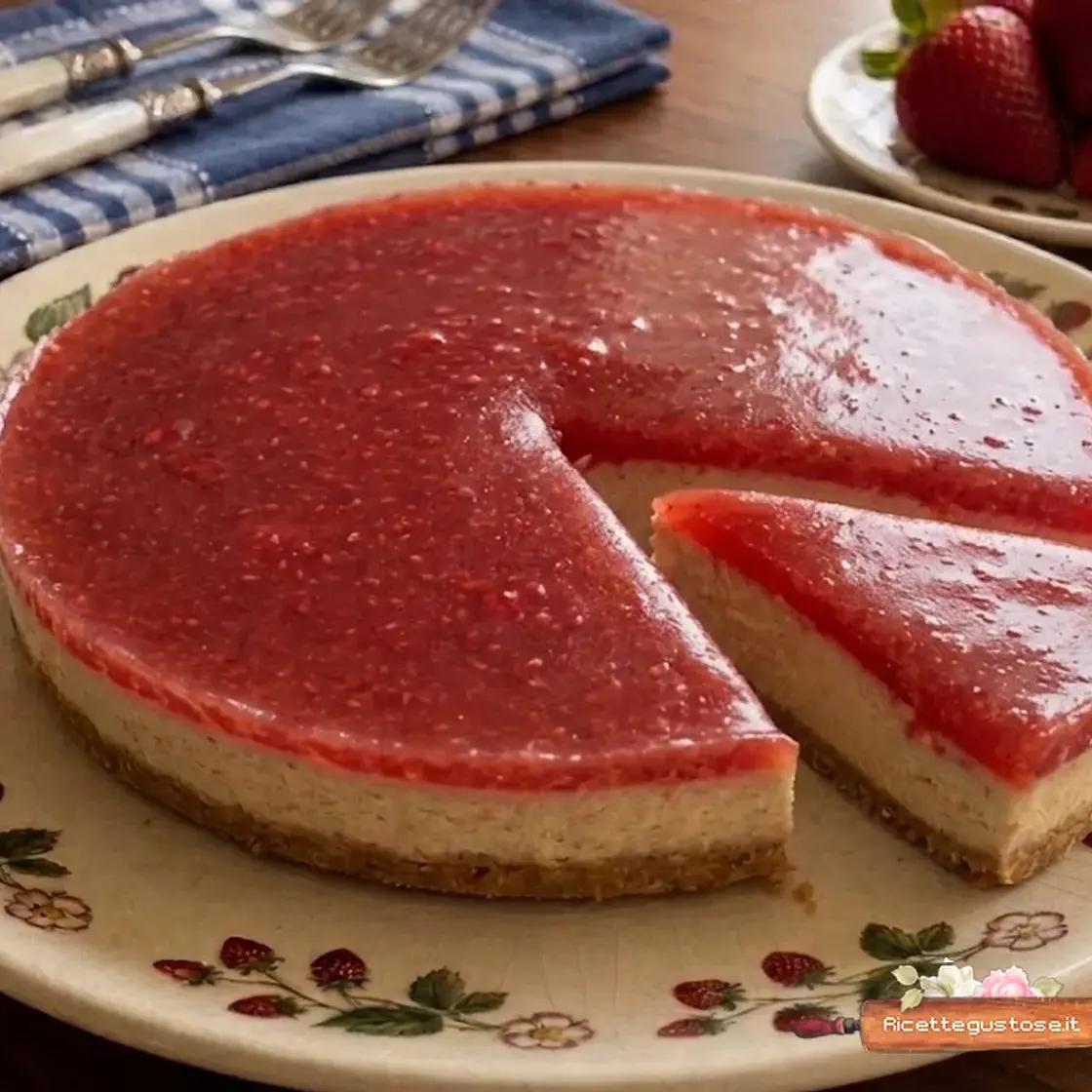 Cheesecake alle fragole e yogurt
