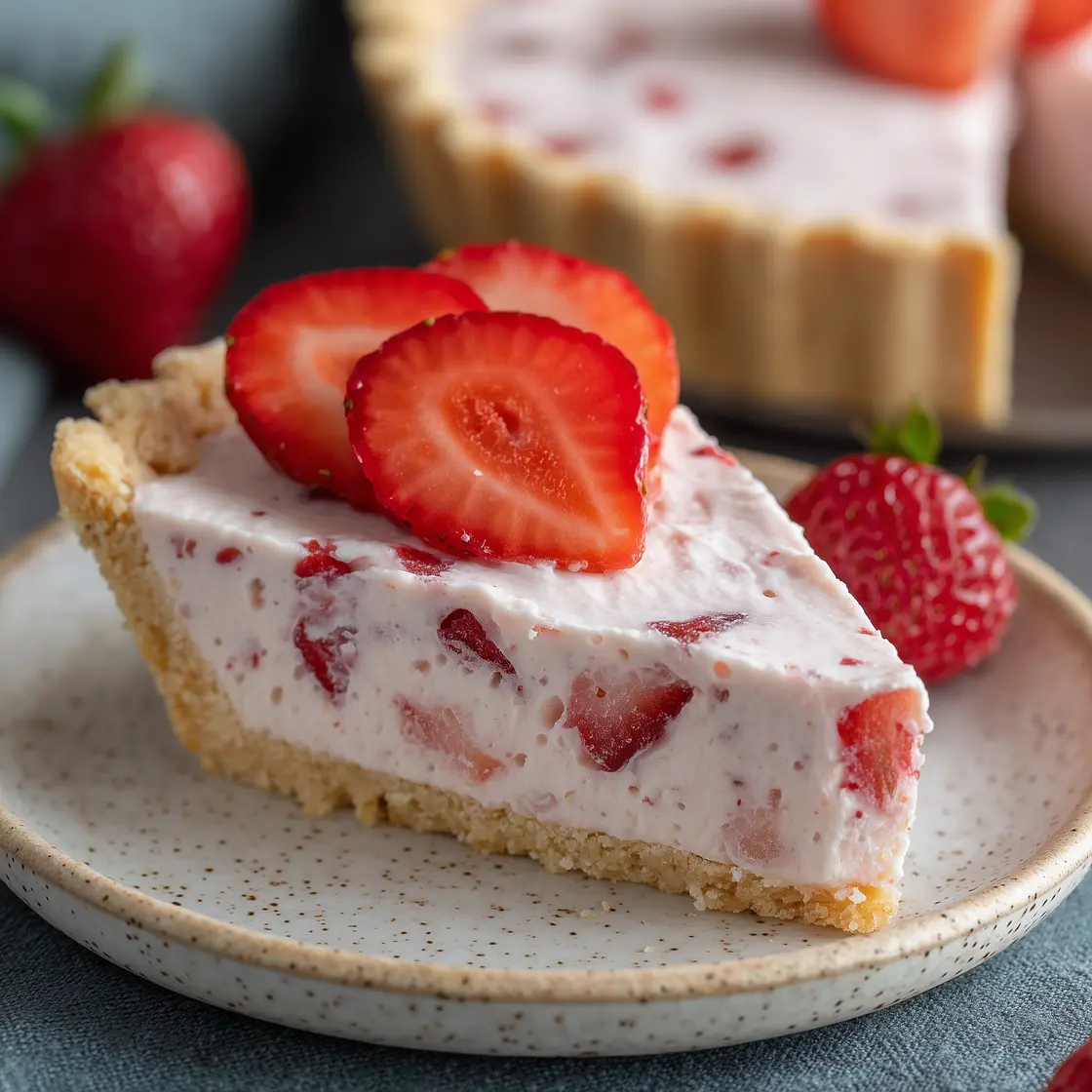 Strawberry Ice Cream Parfait Pie