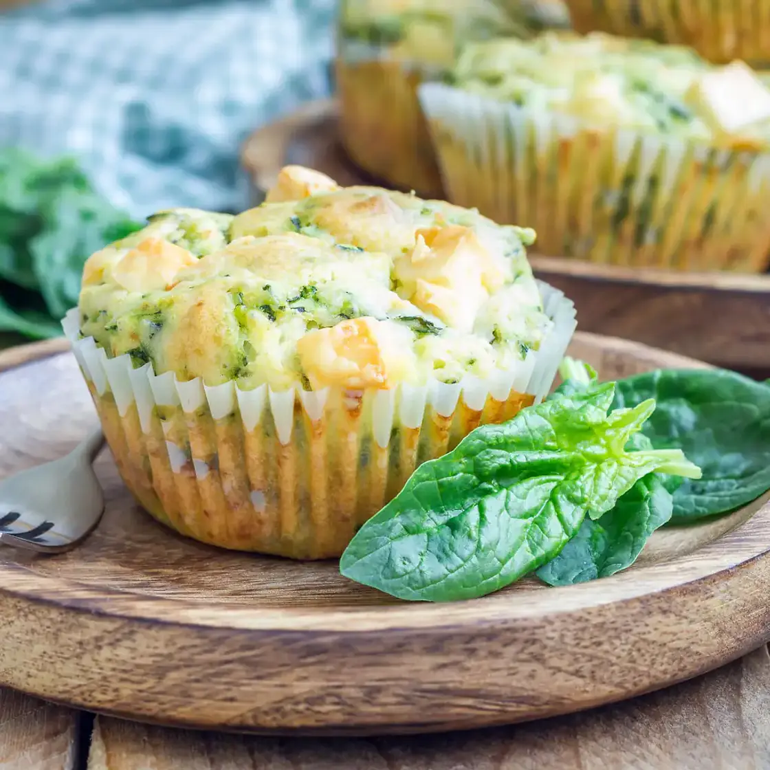 Muffins épinards/ feta