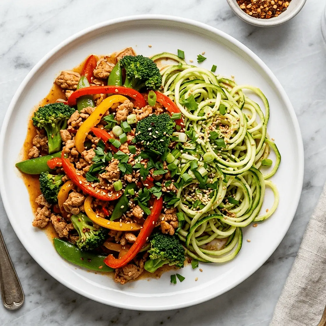 Spicy Turkey Stir Fry with Zoodles