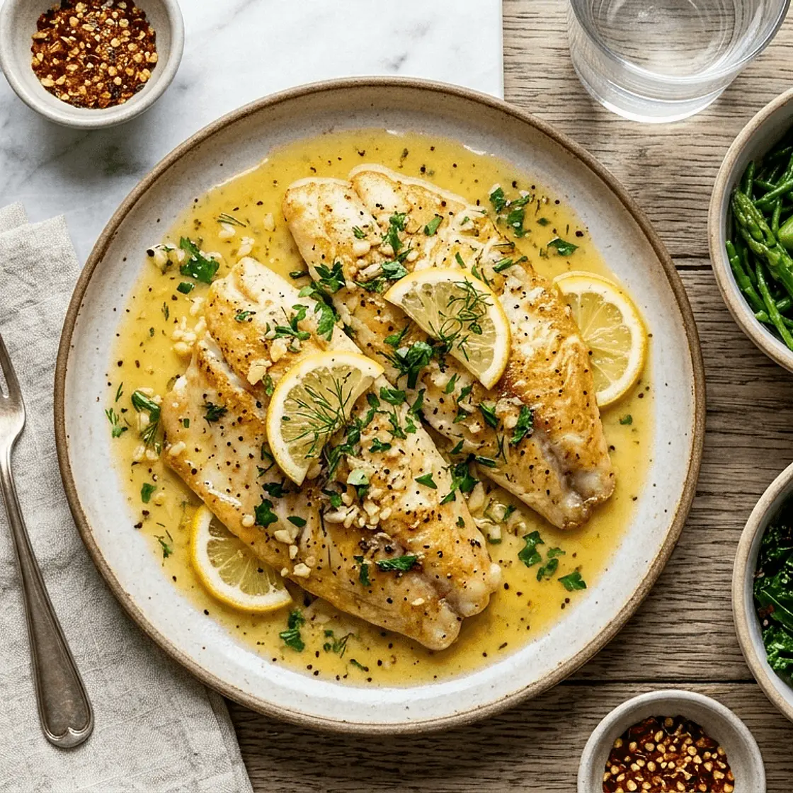 Lemon and Garlic Butter Basa