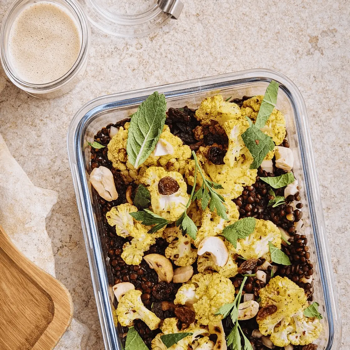 Orientalischer Blumenkohl mit Linsen (Beluga • Cashew • Ras el-Hanout)