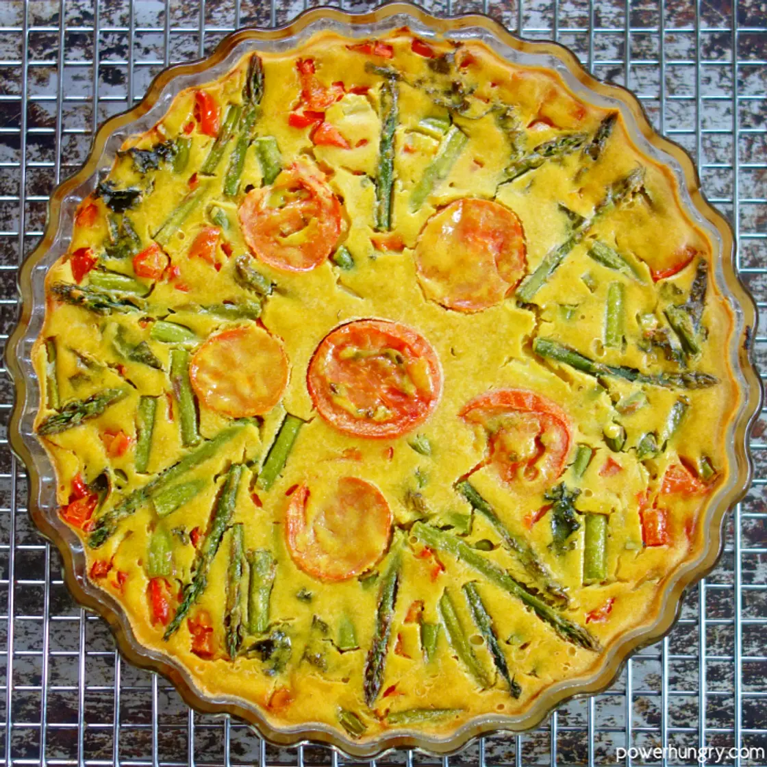 Vegan Chickpea Flour Frittata (3-ingredients, oil-free}