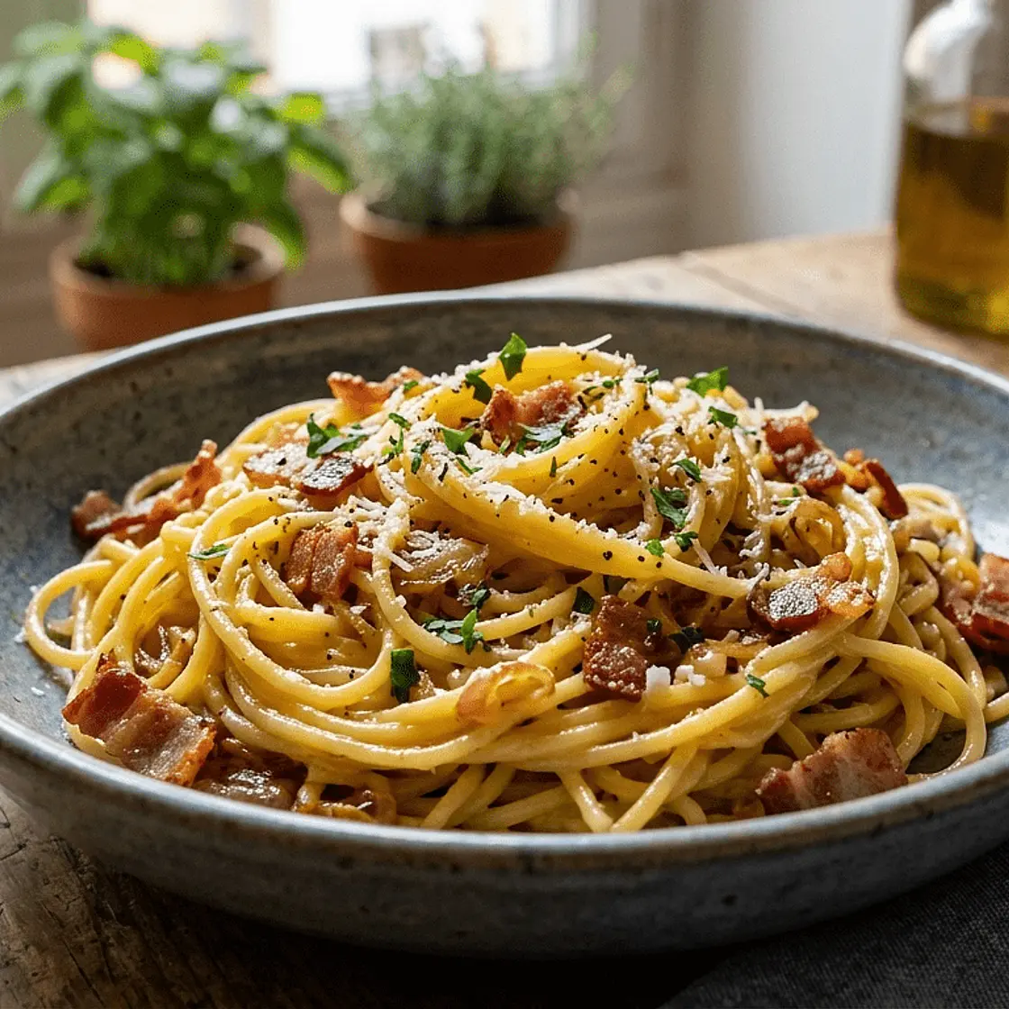 Pasta au bacon de dinde et à l'échalote