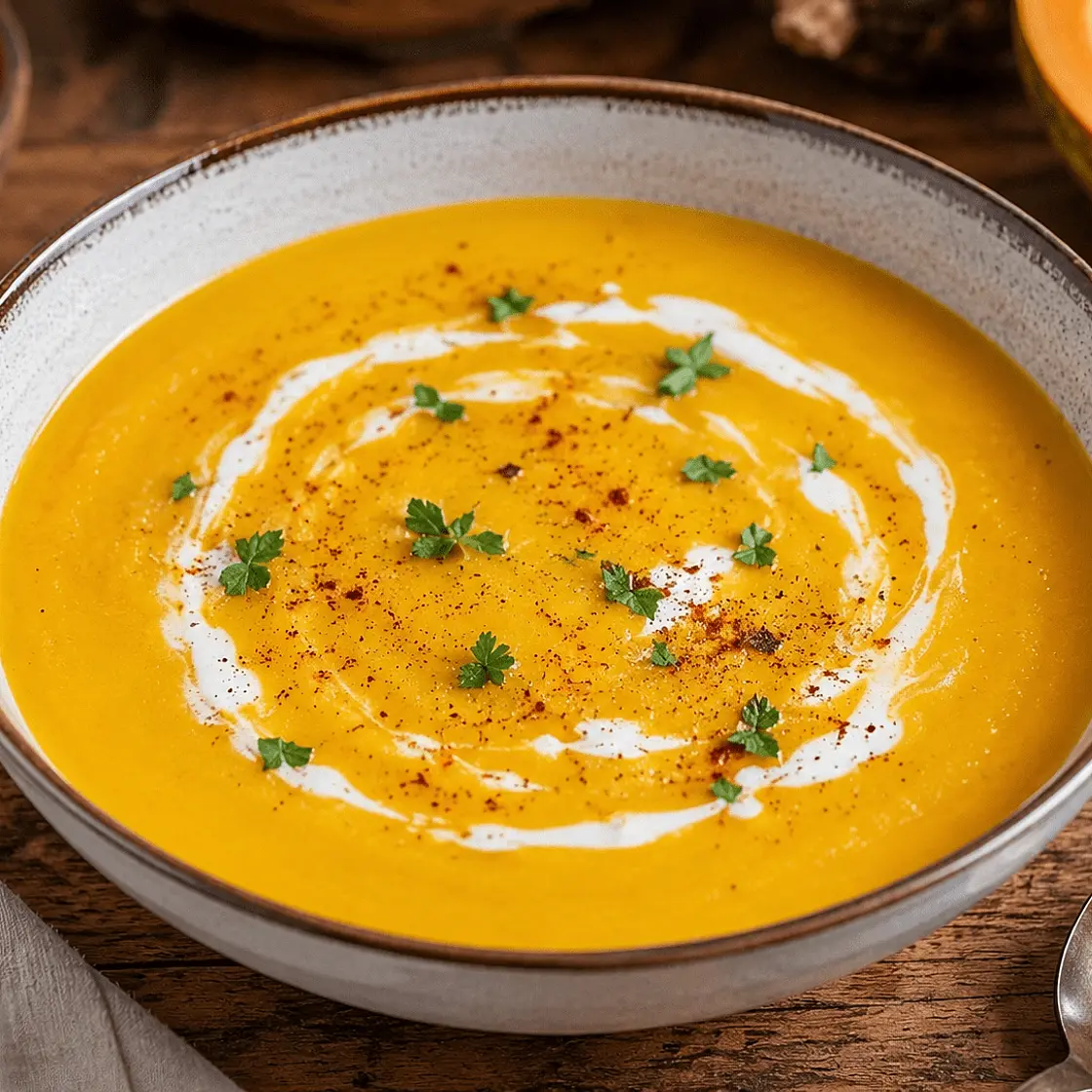 Kürbis-Kokos-Suppe