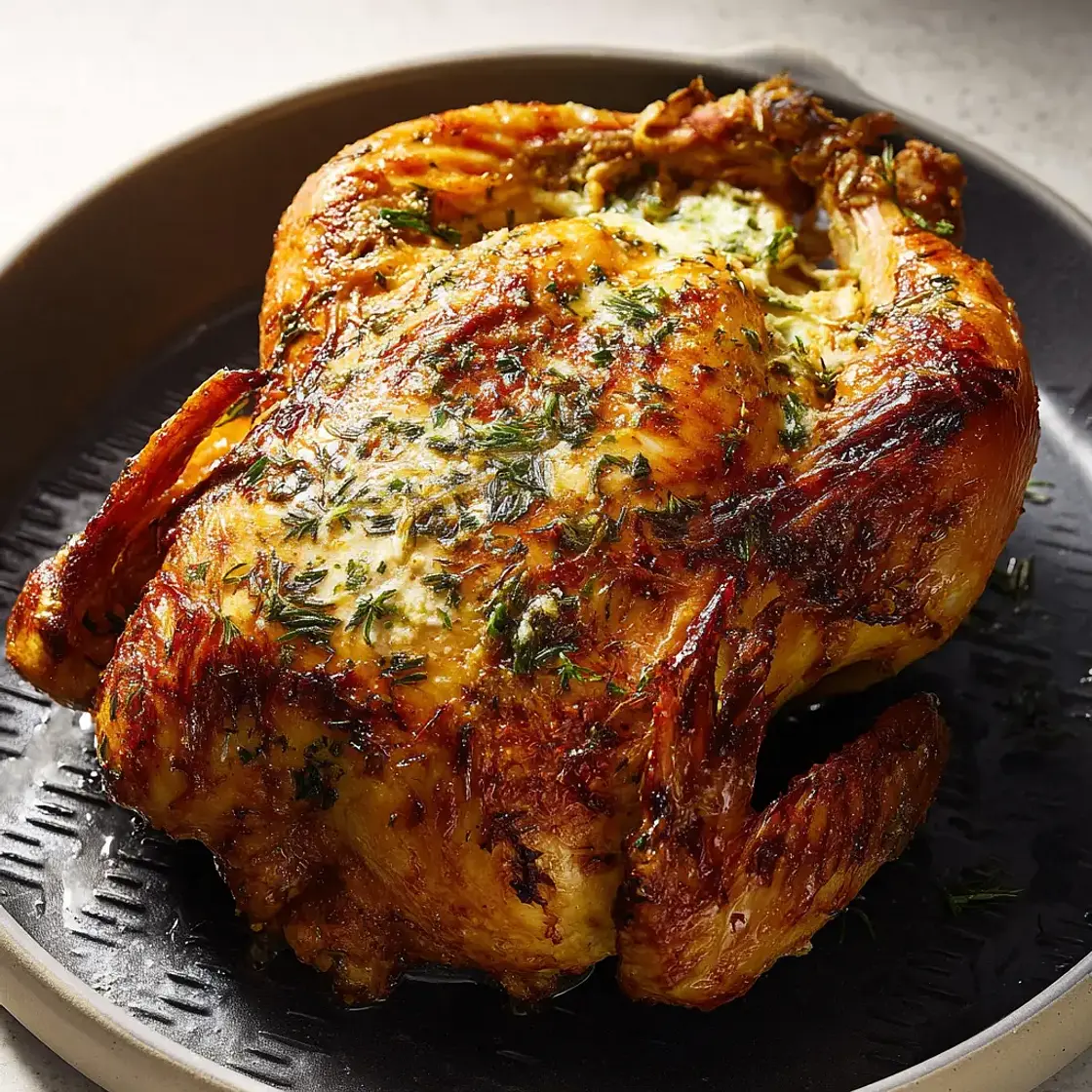 Air Fryer Christmas Chicken Herb Butter Warm Cozy Real Holiday Dinner