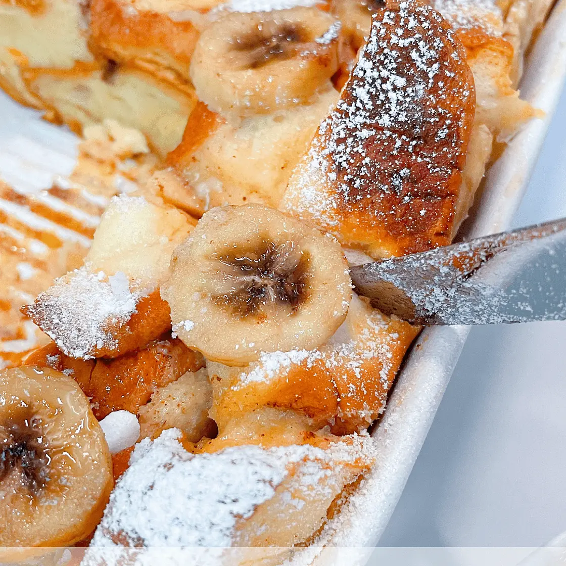 Baked Cinnamon Banana French Toast Casserole