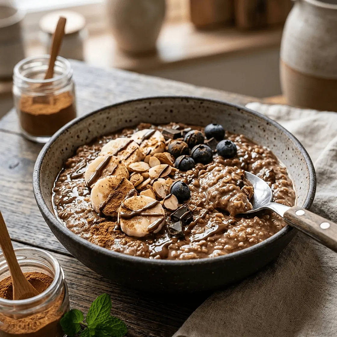 Avena con chocolate