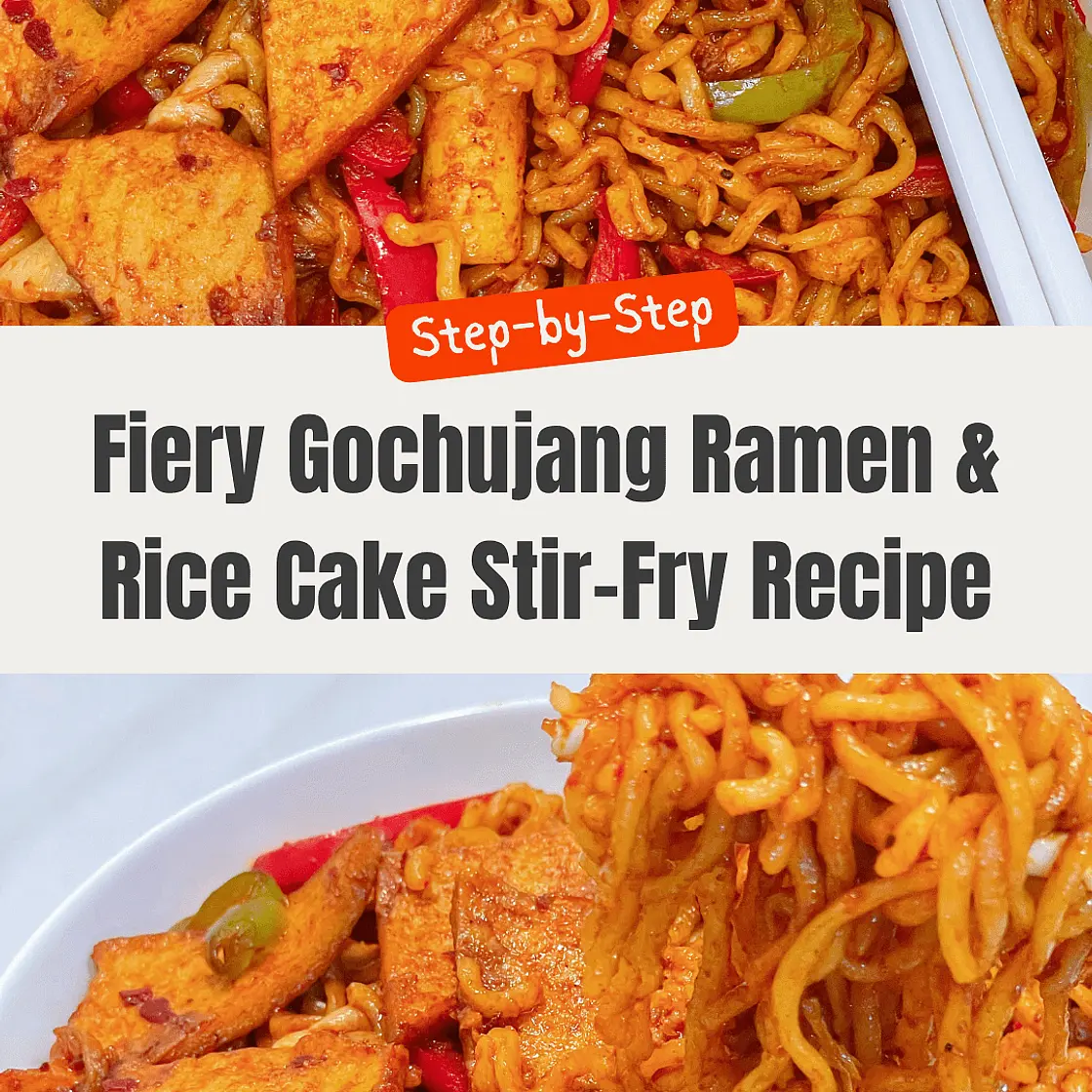 Spicy Stir-Fried Ramyeon and Rice Cakes with Double Peppers