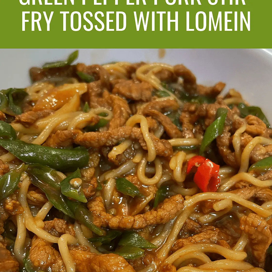 Stir-Fried Pork & Peppers Tossed with Noodles