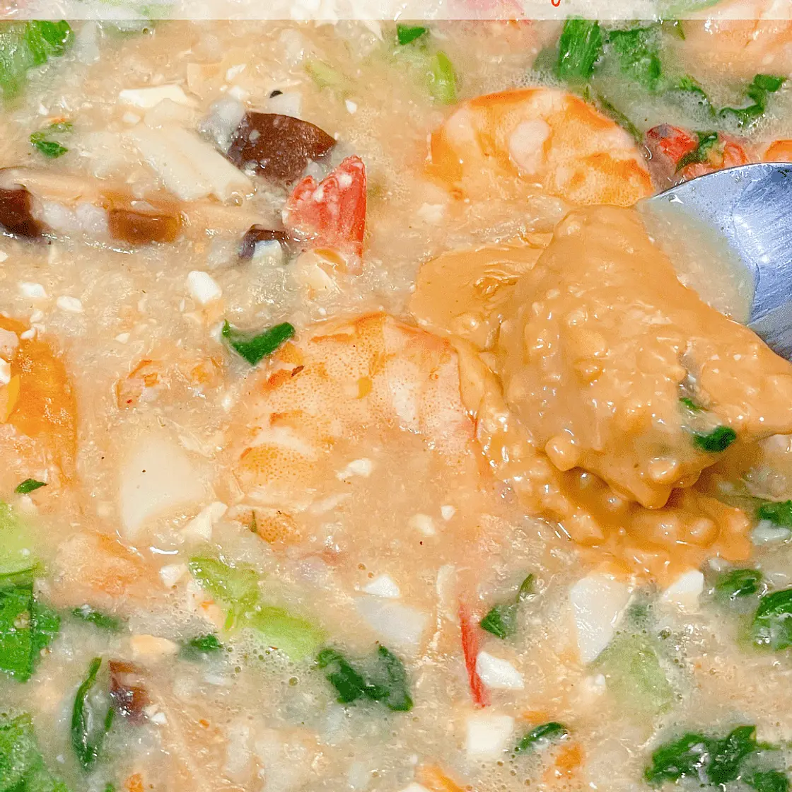 Chinese Salted Egg Yolk & Shrimp Congee