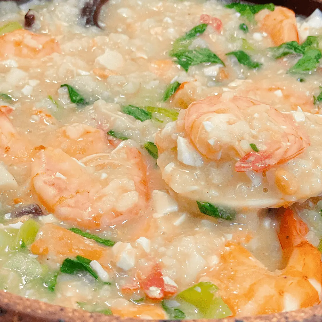 Chinese Salted Egg Yolk & Shrimp Congee