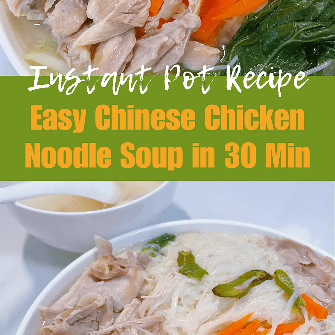 Chinese Chicken Noodle Soup with Baby Bok Choy – Instant Pot Recipe