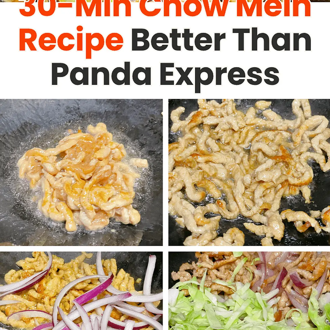 Cabbage & Thinly Sliced Pork Chow Mein Recipe