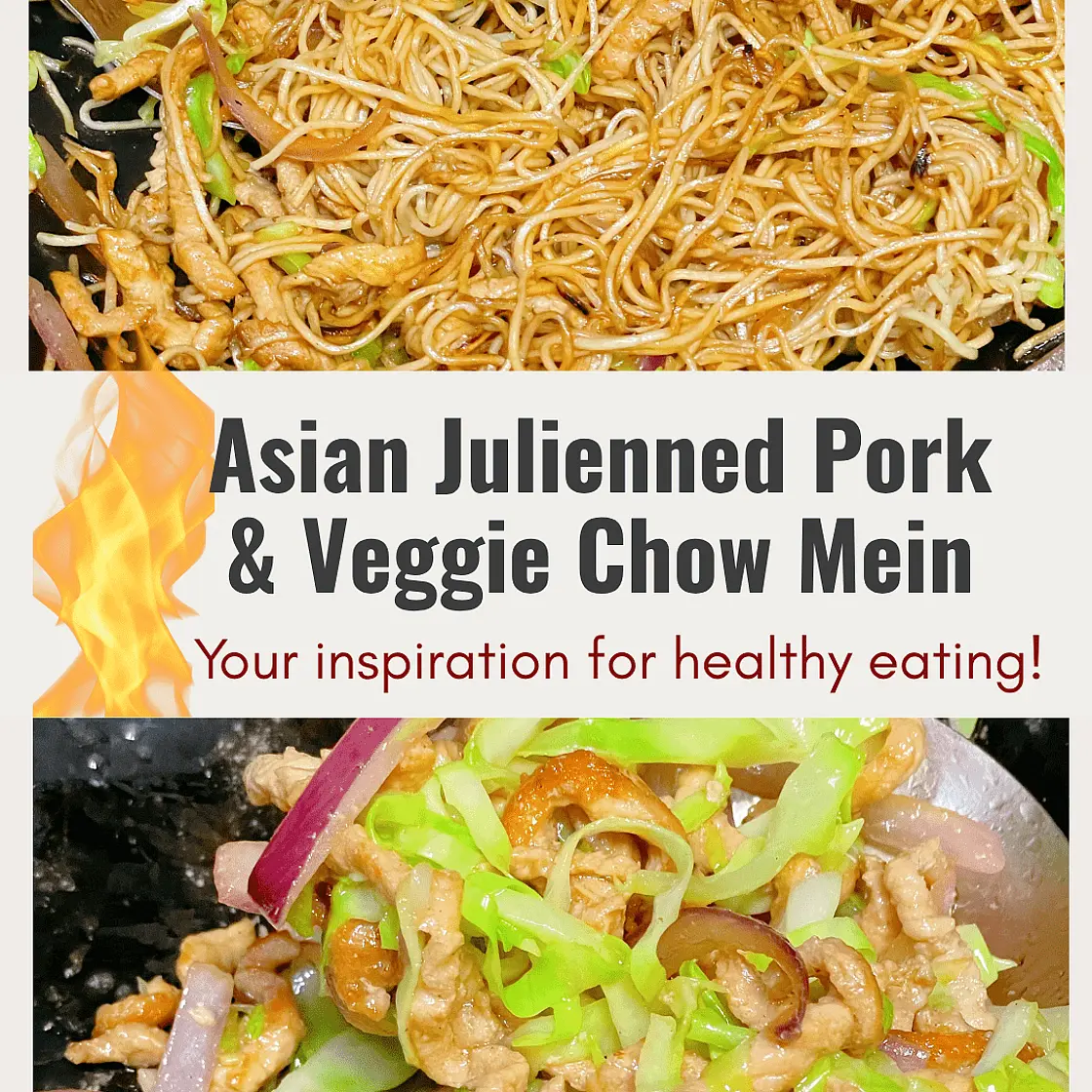 Cabbage & Thinly Sliced Pork Chow Mein Recipe