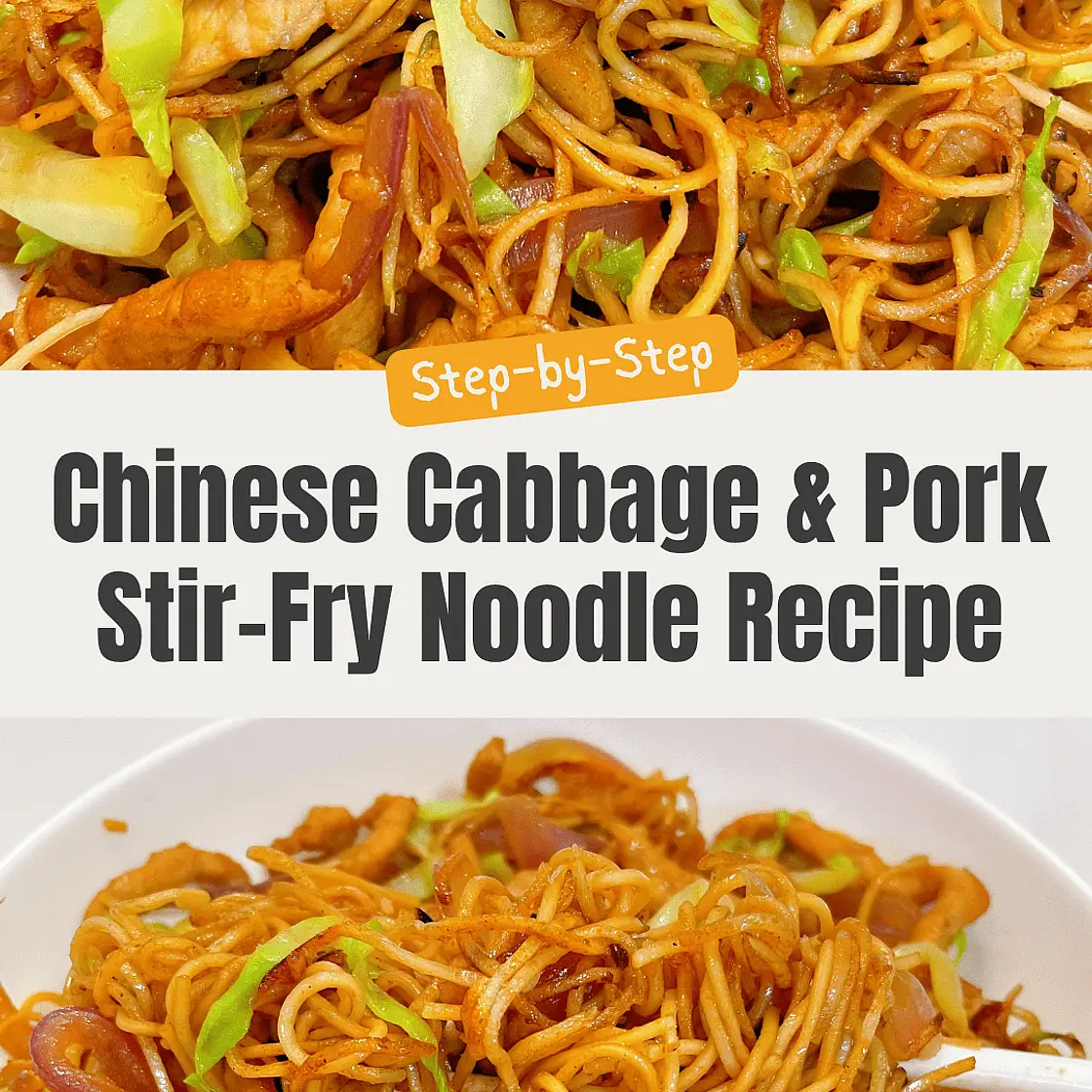 Cabbage & Thinly Sliced Pork Chow Mein Recipe