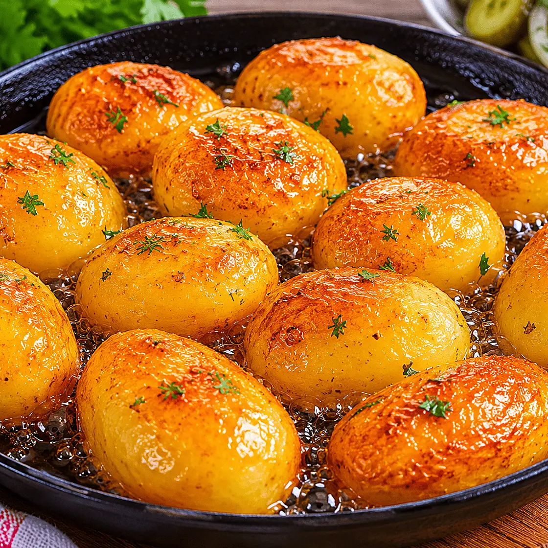 Ganze Kartoffeln in Öl frittiert