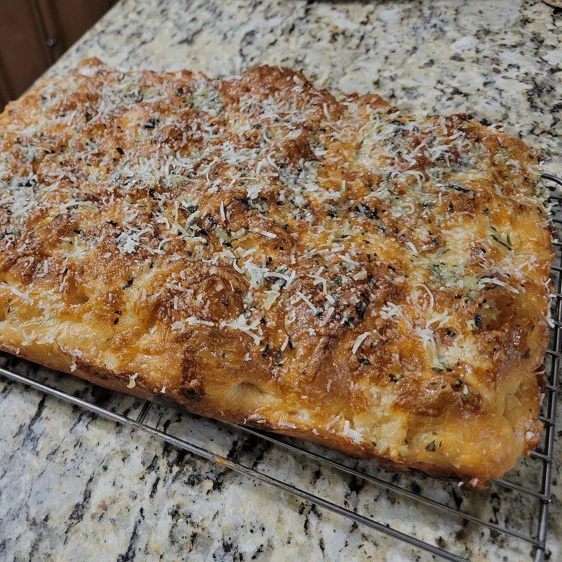 Garlic Butter + Cheese Stuffed Focaccia