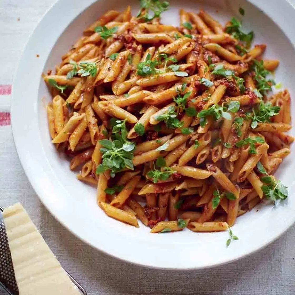 Sausage and fennel pasta with chilli and parmesan