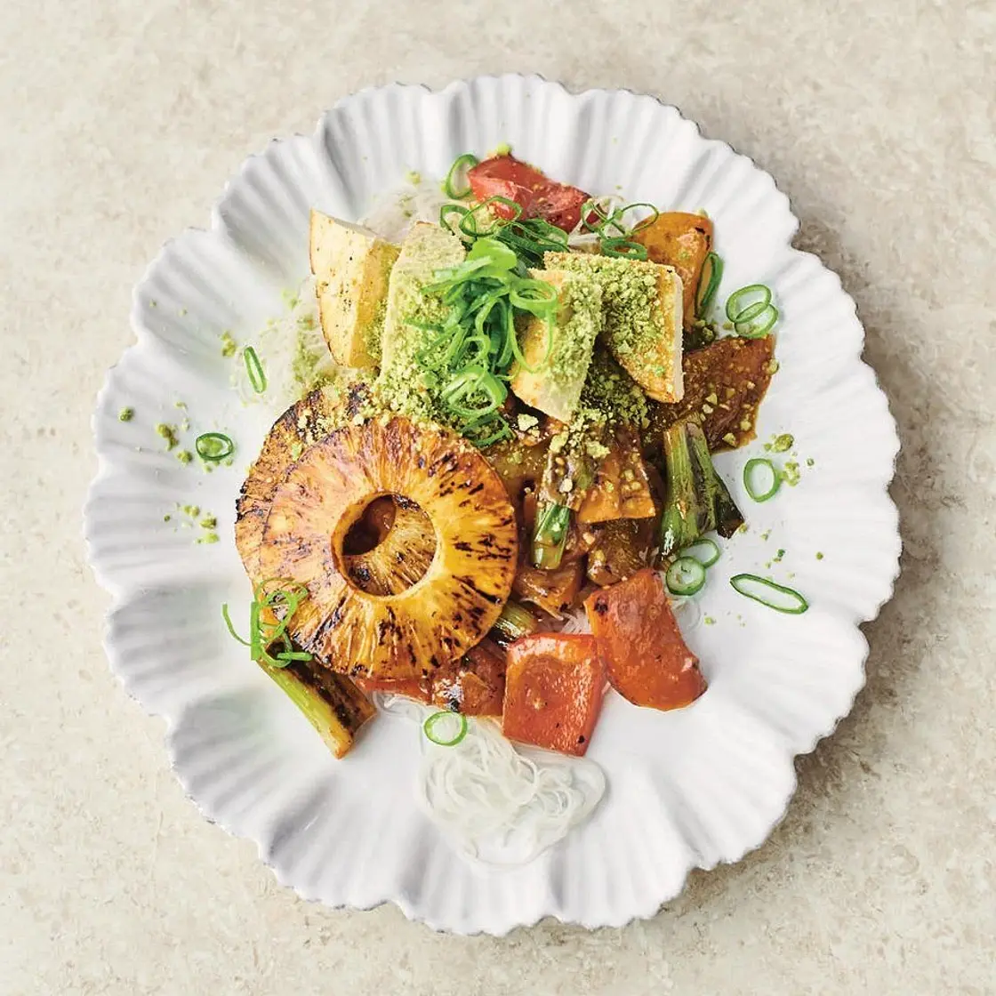 Sticky miso peppers