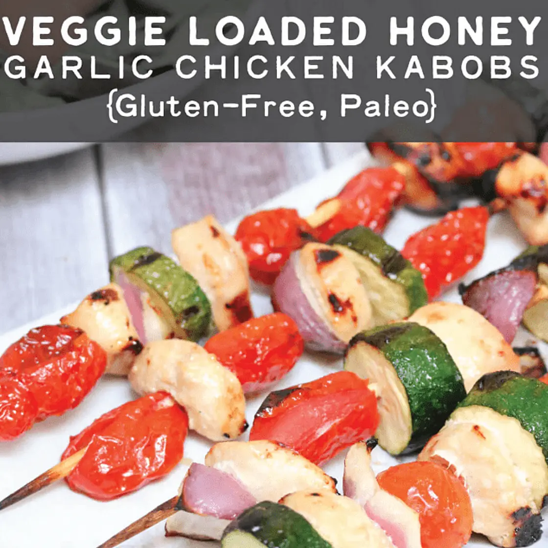 Veggie-Loaded Honey Garlic Chicken Kabobs