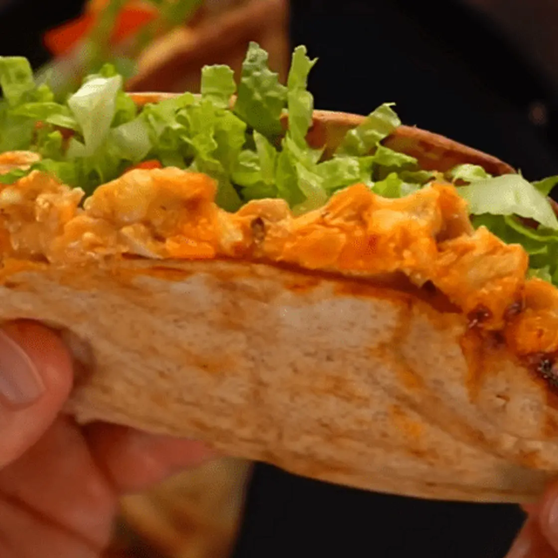 Air Fryer Buffalo Chicken Chalupas