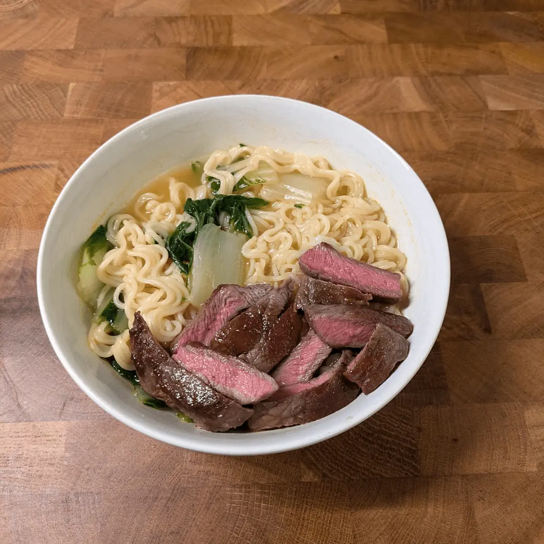 Beef ramen soup