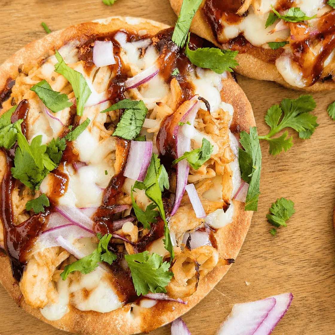 Smoky BBQ Chicken Naan Pizzas