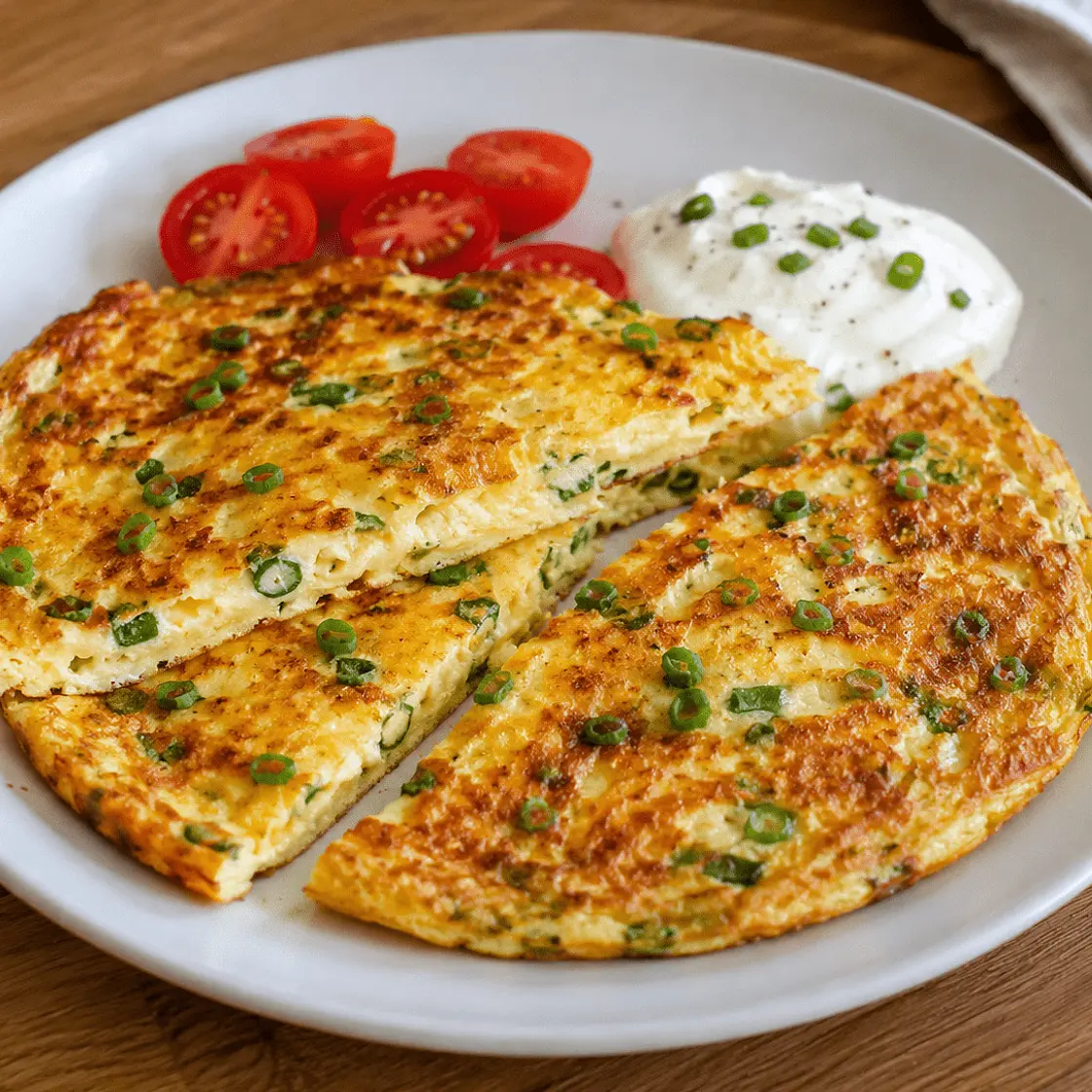 Cheesy Spring Onion Skillet Flatbread