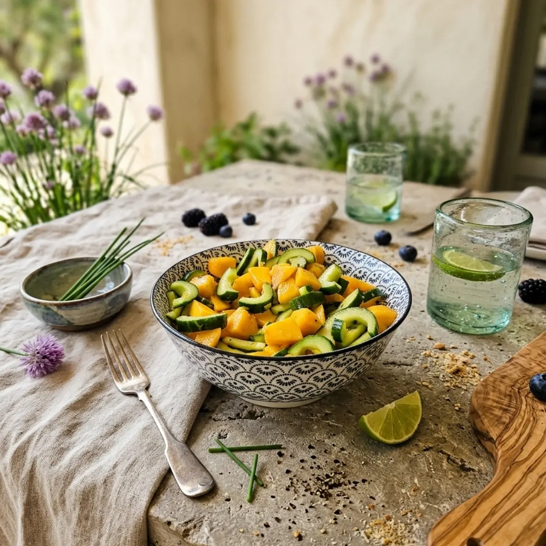Salade Estivale Melon, Concombre & Citron Vert