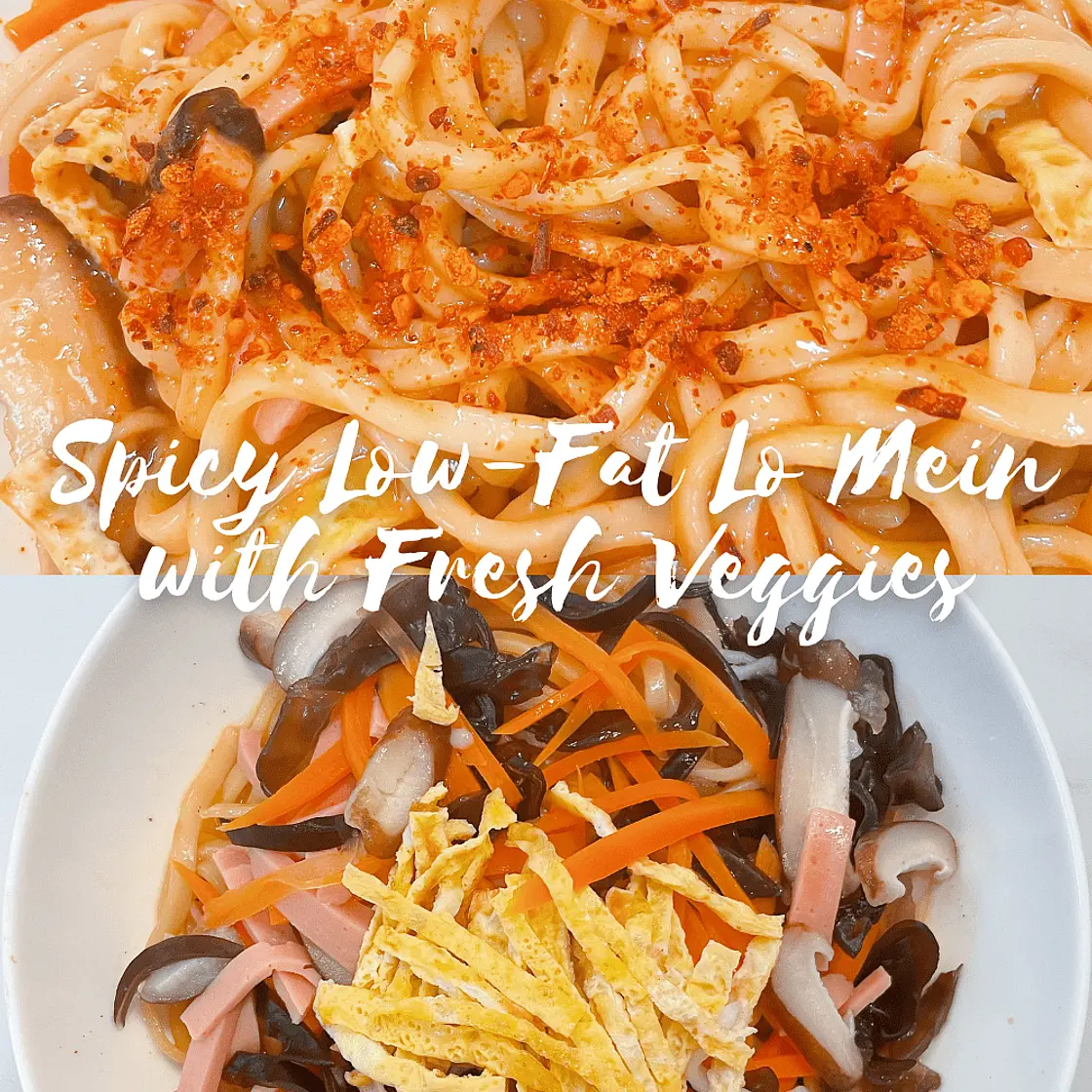 Healthy Low-Fat Chicken Broth Lo Mein