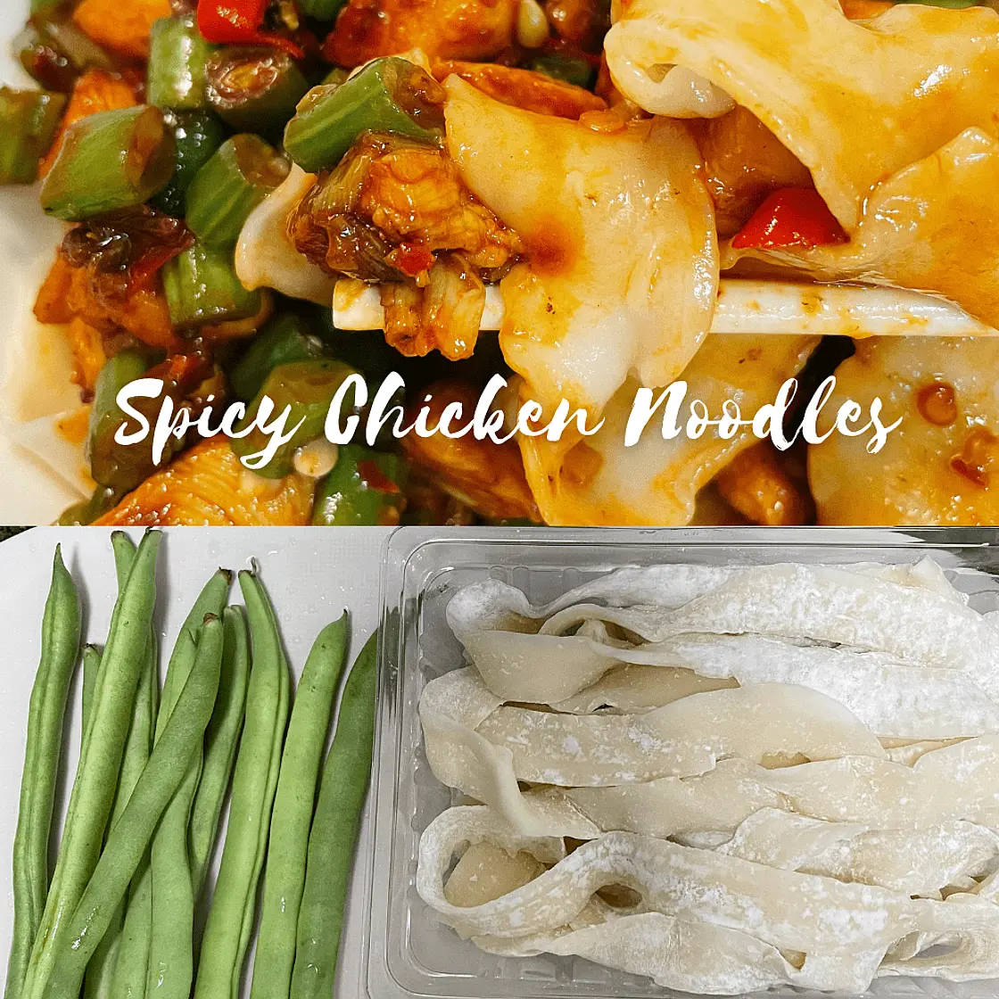 Chinese Green Bean & Chicken Noodles