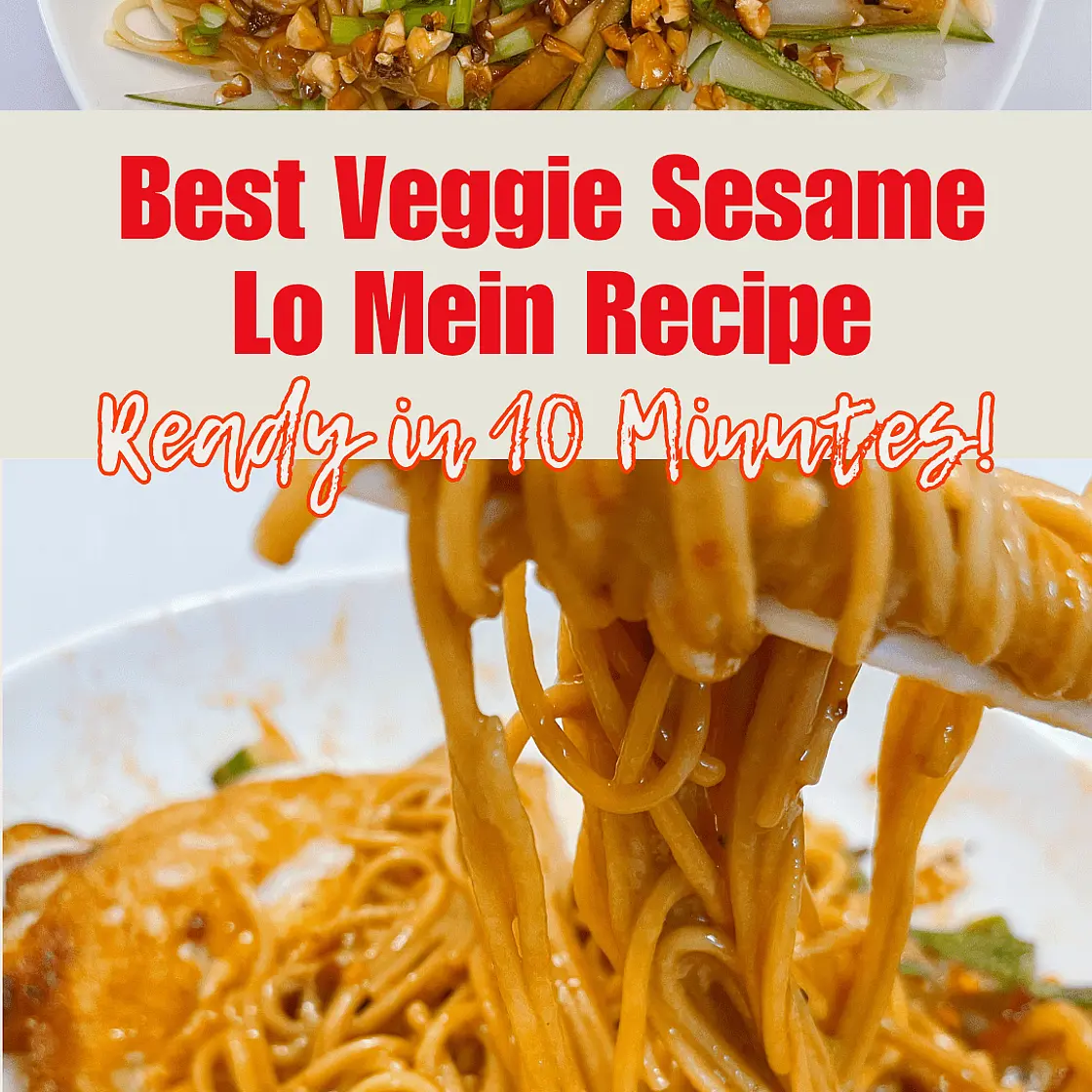 Chinese Veggie Sesame Noodles (麻酱拌面)
