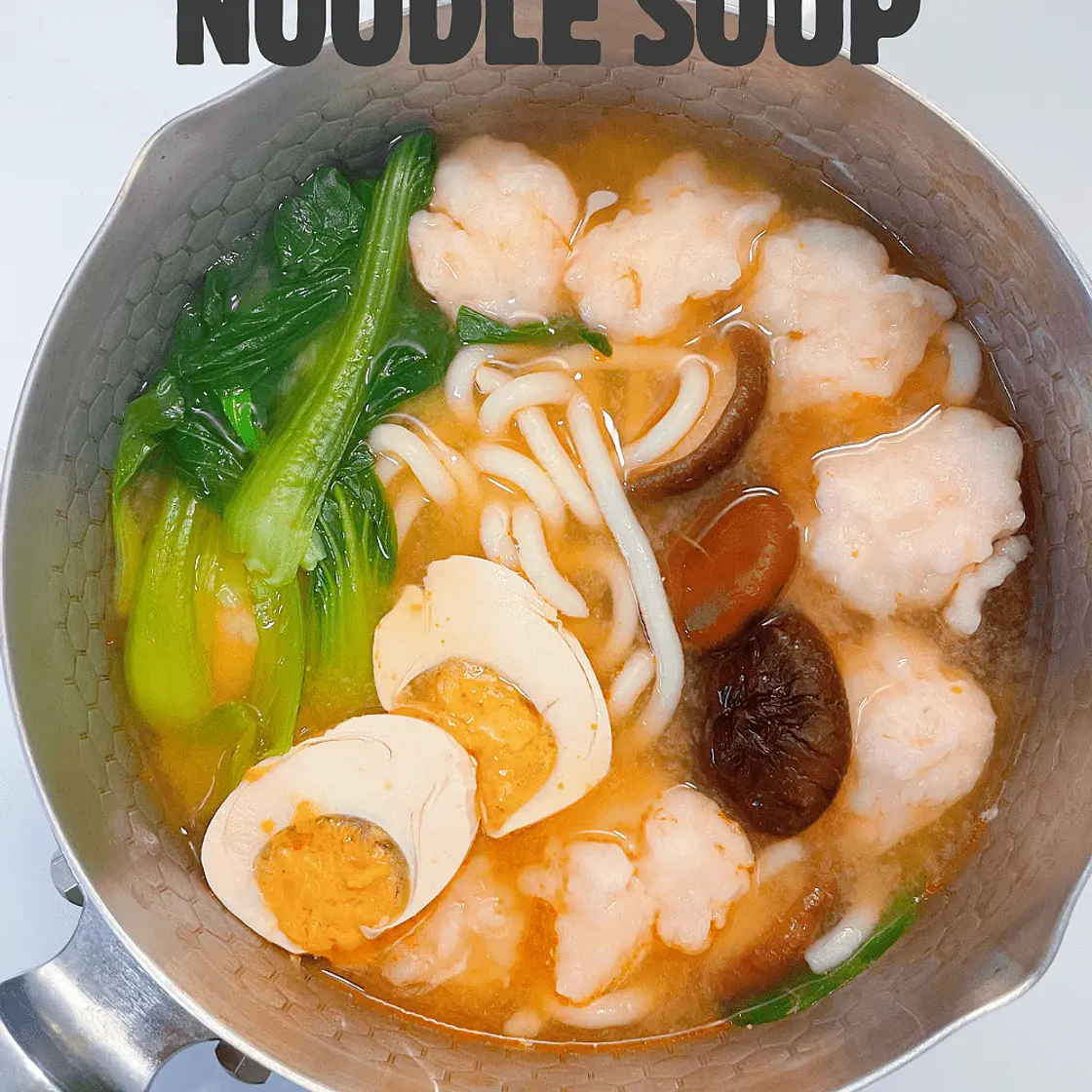 Low-Fat, Healthy Miso Shrimp Paste Udon Noodles