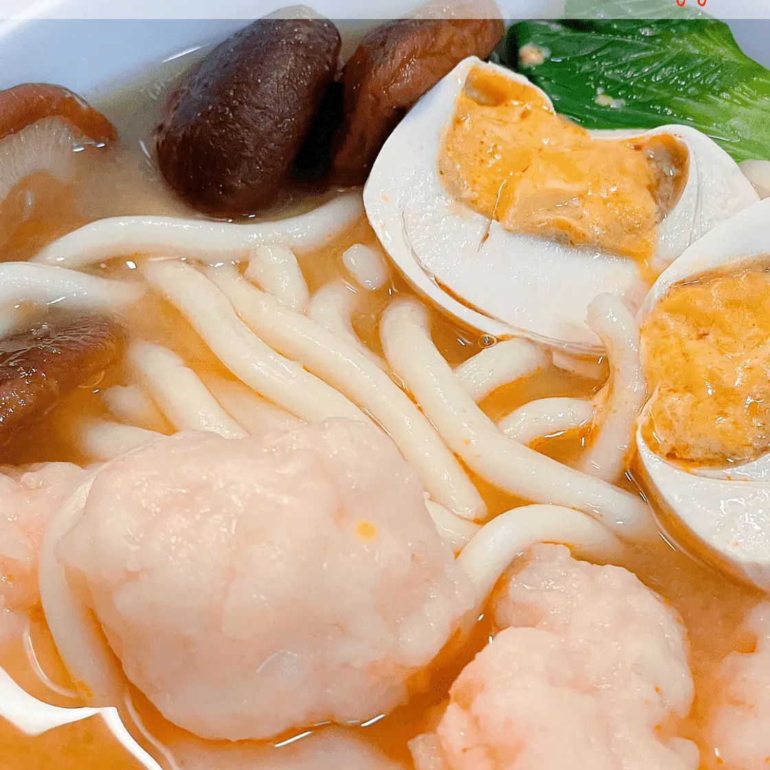 Low-Fat, Healthy Miso Shrimp Paste Udon Noodles