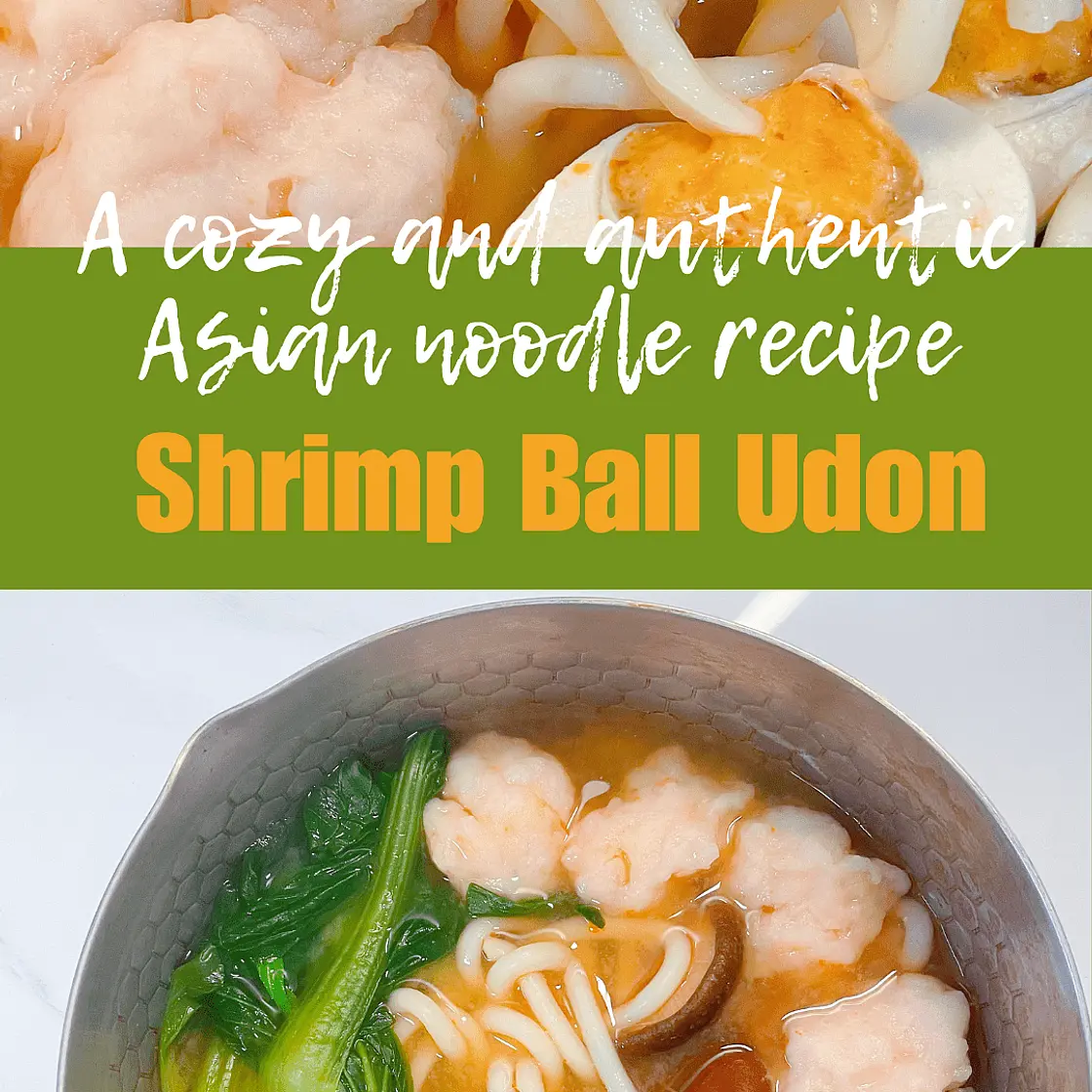 Low-Fat, Healthy Miso Shrimp Paste Udon Noodles