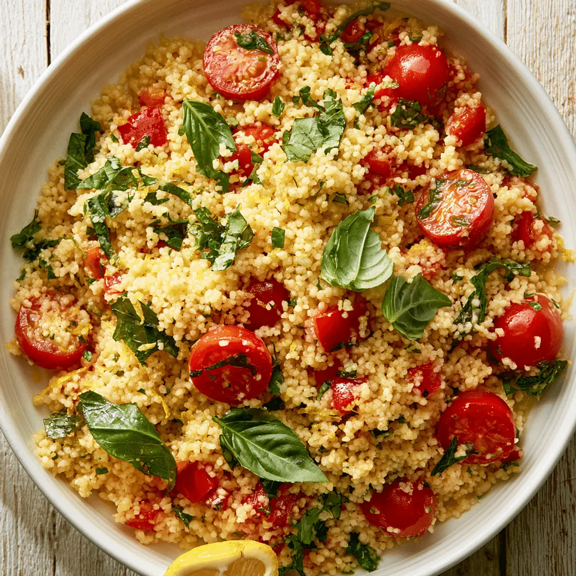 Lemon Vinaigrette Couscous Salad (Fresh & Ready in 20 Min)