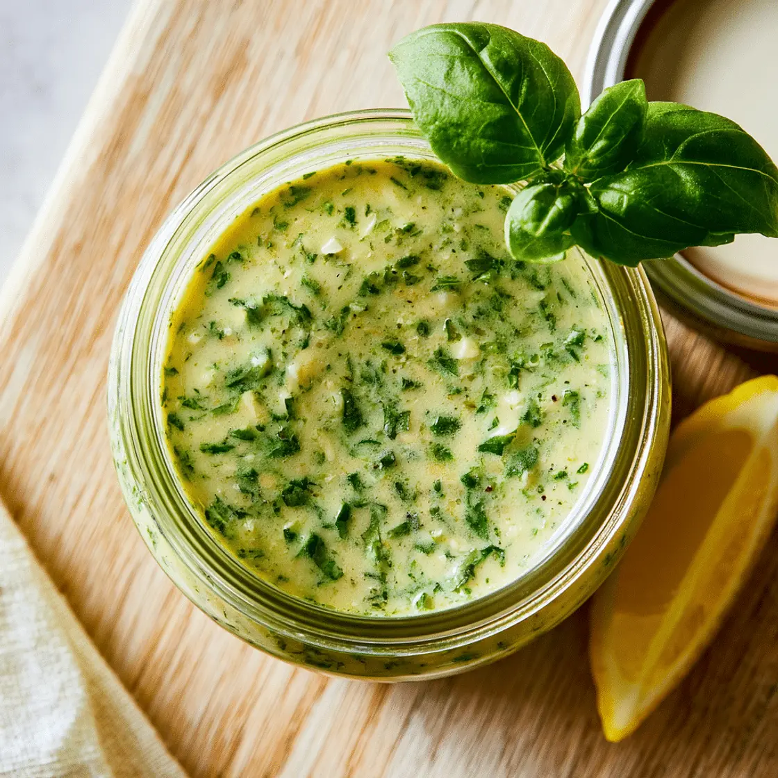 Fresh Basil Vinaigrette (5-Minute Jar Dressing)