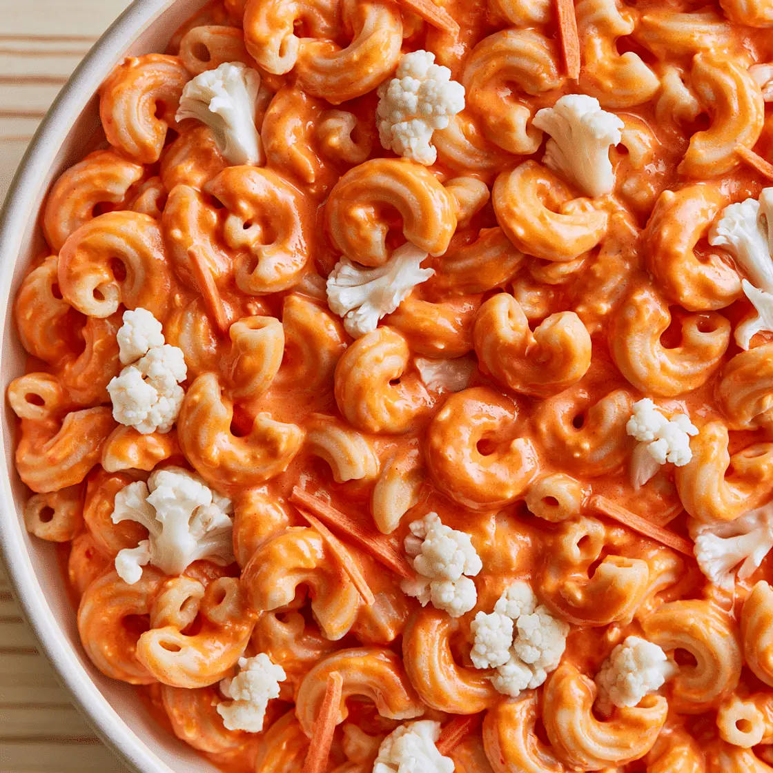 Vegan Buffalo Pasta Salad (Creamy Chickpea Sauce)