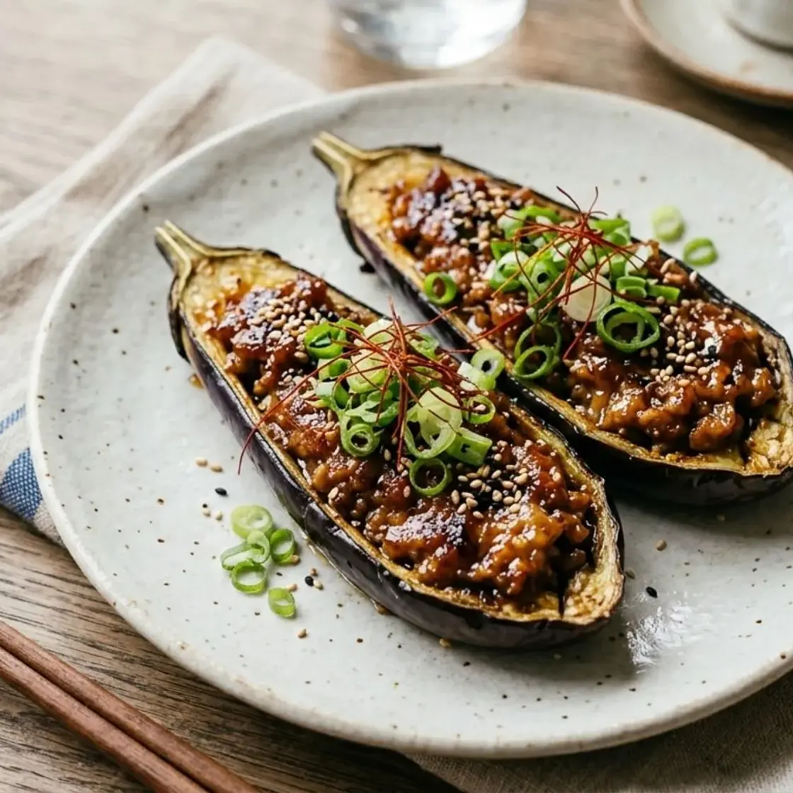 Stuffed Japanese Eggplant Recipe! Miso & Nikumiso Style