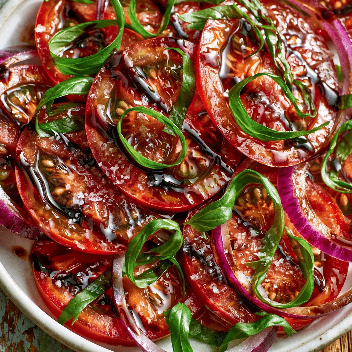 Simple Tomato Salad with Basil & Balsamic