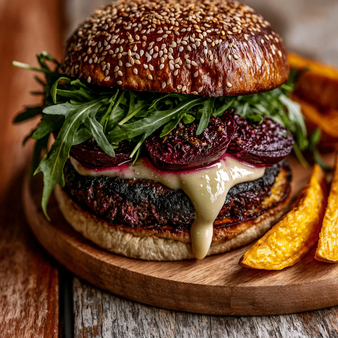 Juicy Kangaroo Burger with Vegemite
