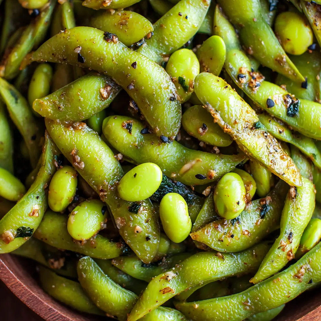 Roasted Garlic Edamame Recipe