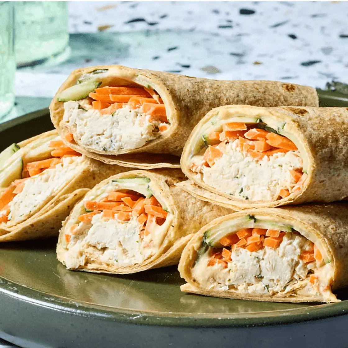 Chicken, Cucumber & Hummus Wrap