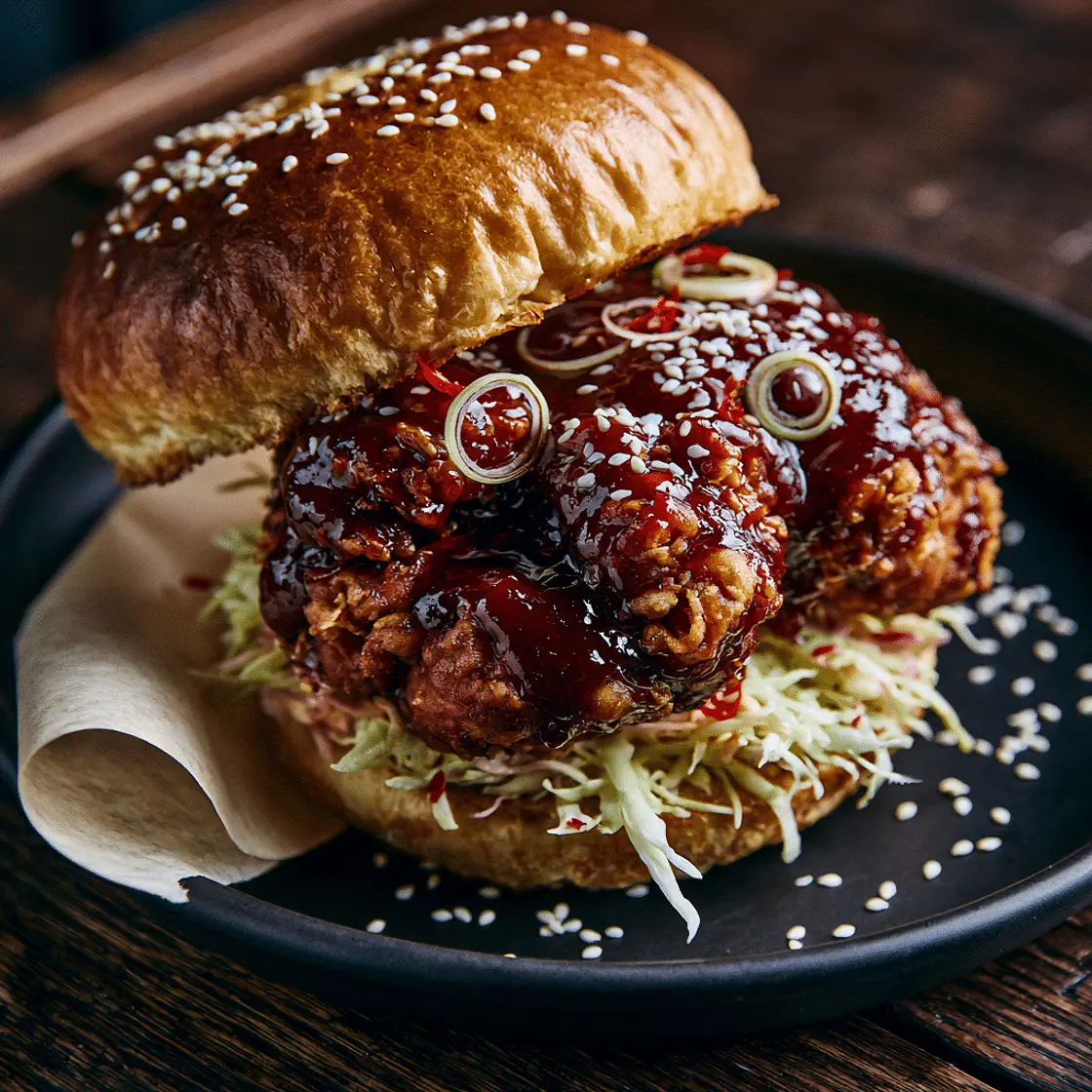 Korean Fried Chicken Burgers