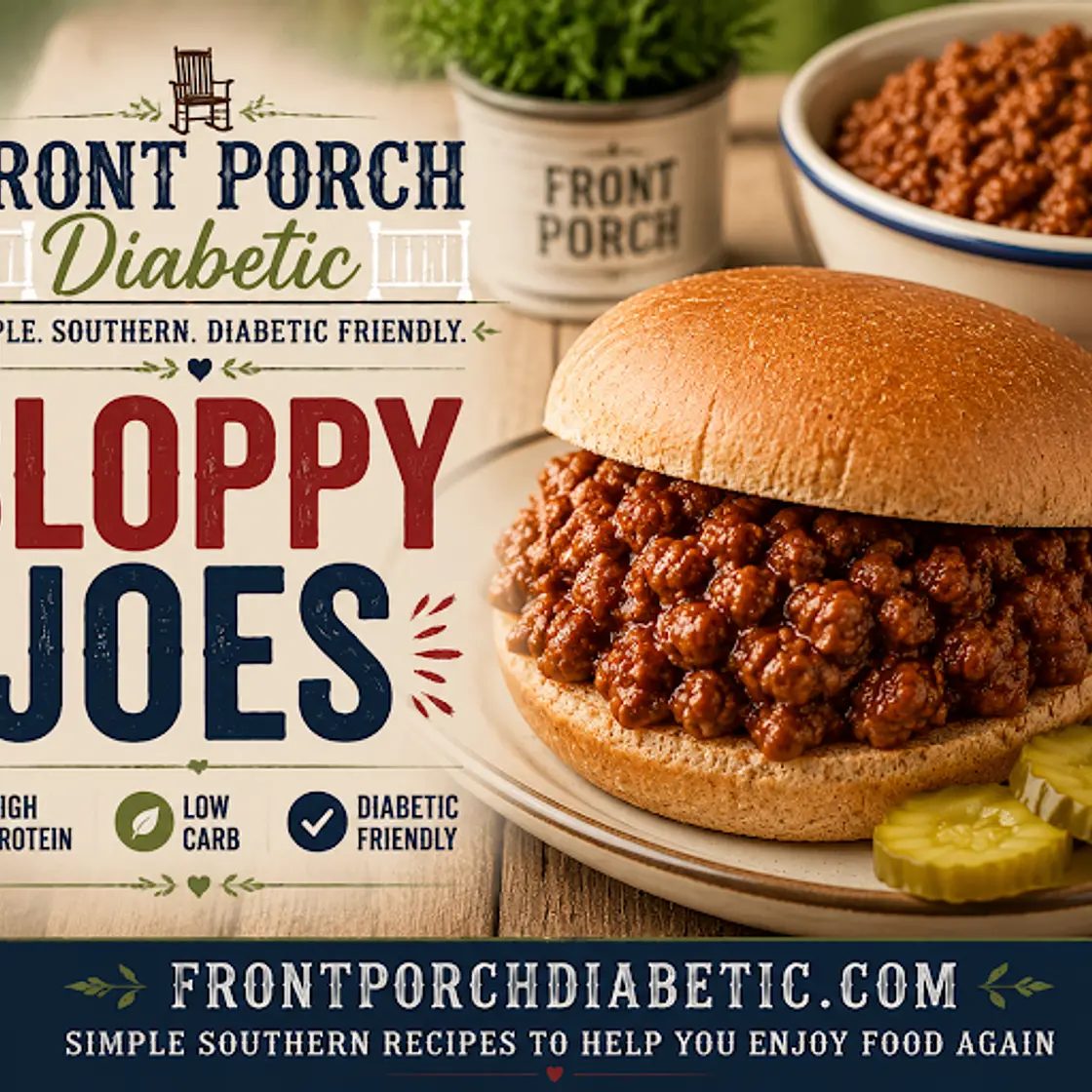 Front Porch Diabetic Sloppy Joes