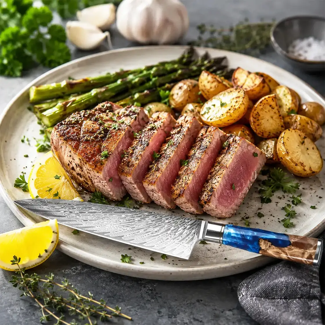 Pan-Seared Tuna Steak Recipe with Garlic & Lemon